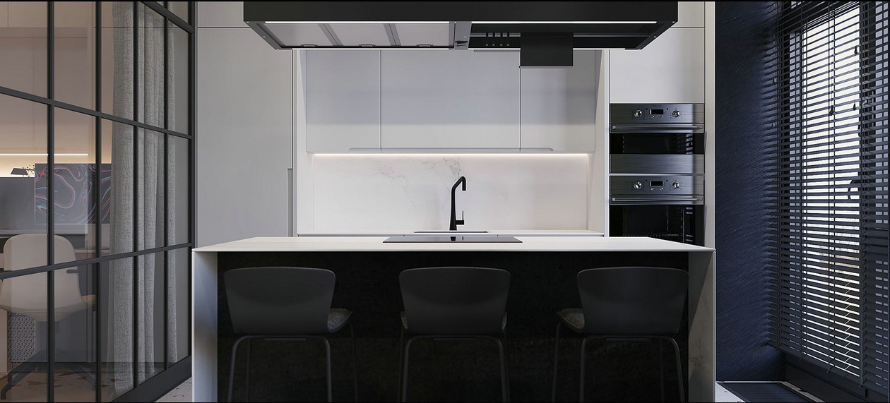 65㎡灰色系公寓设计 打造干练高级的空间-8