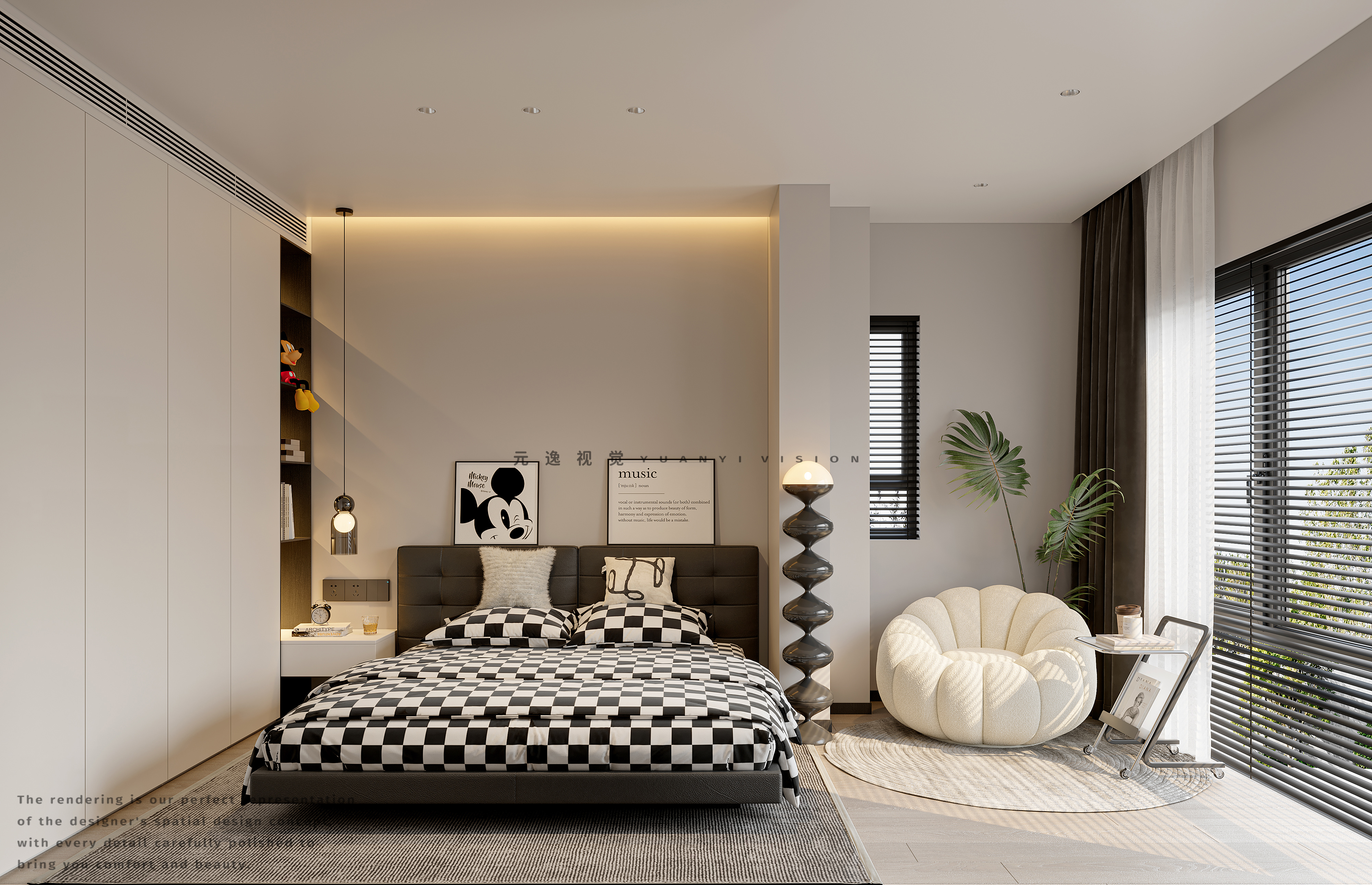 解构现代美学 · 住宅全案设计个人效果图表现-16