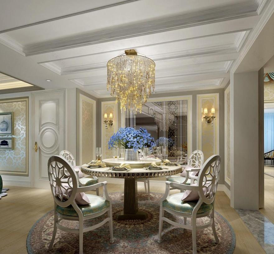大寨别墅 | 欧式奢华,金属与大理石的华美乐章-4