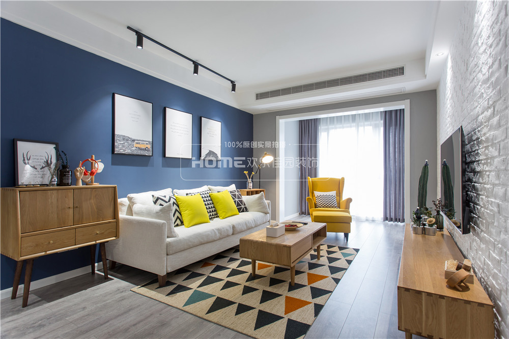 北欧风情的神秘孔雀蓝 | 成都时光俊园 2 室 2 厅 1 卫 1 厨案例解析-29