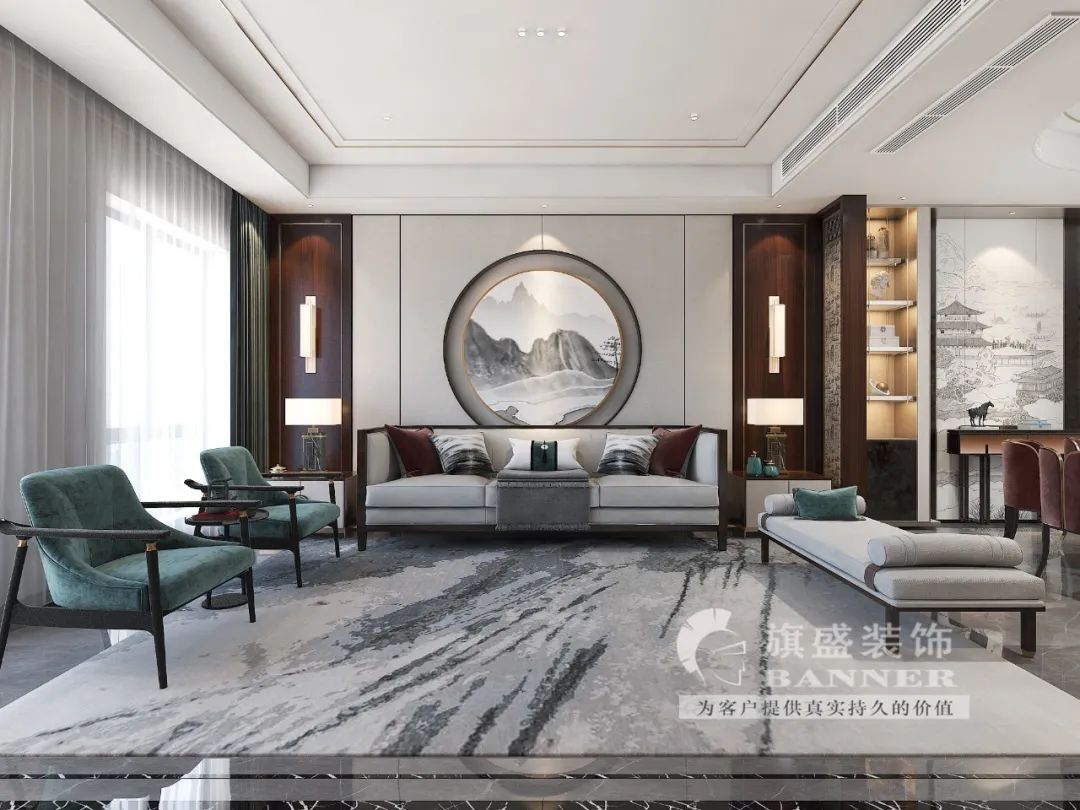 绛红之韵，山水之境——现代中式家居设计新诠释-26