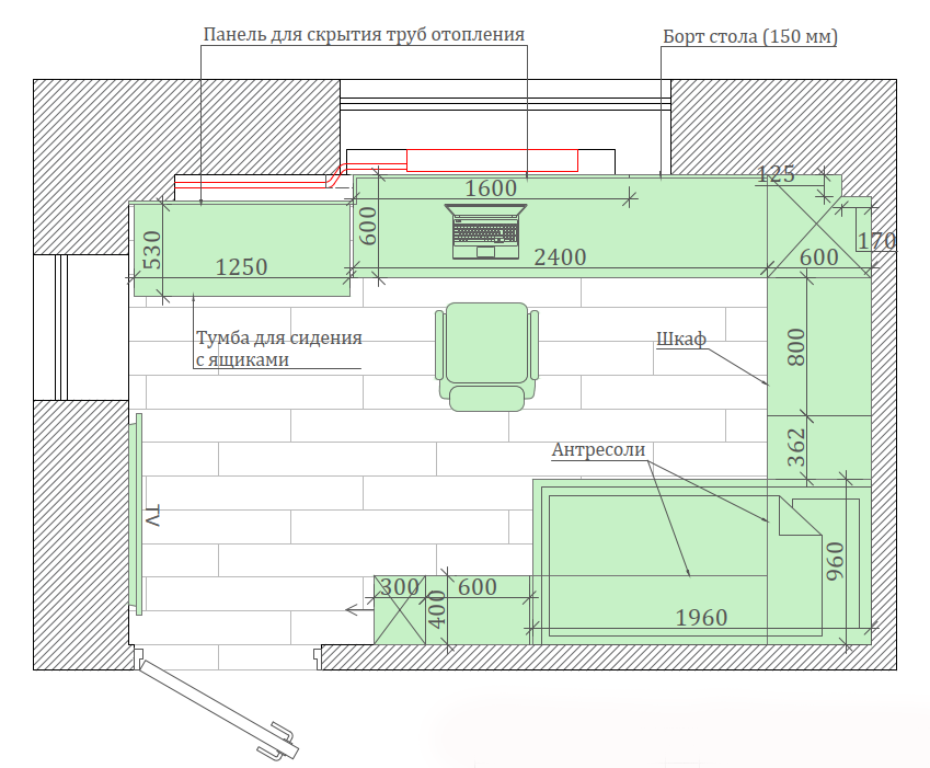 Мебель в детскую комнату с лаконичным оформлением-10