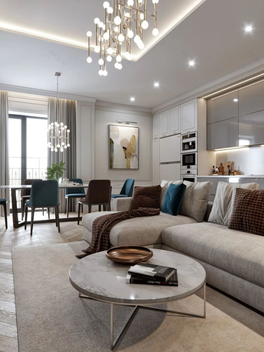 莫斯科现代轻奢高级质感的居住空间-20