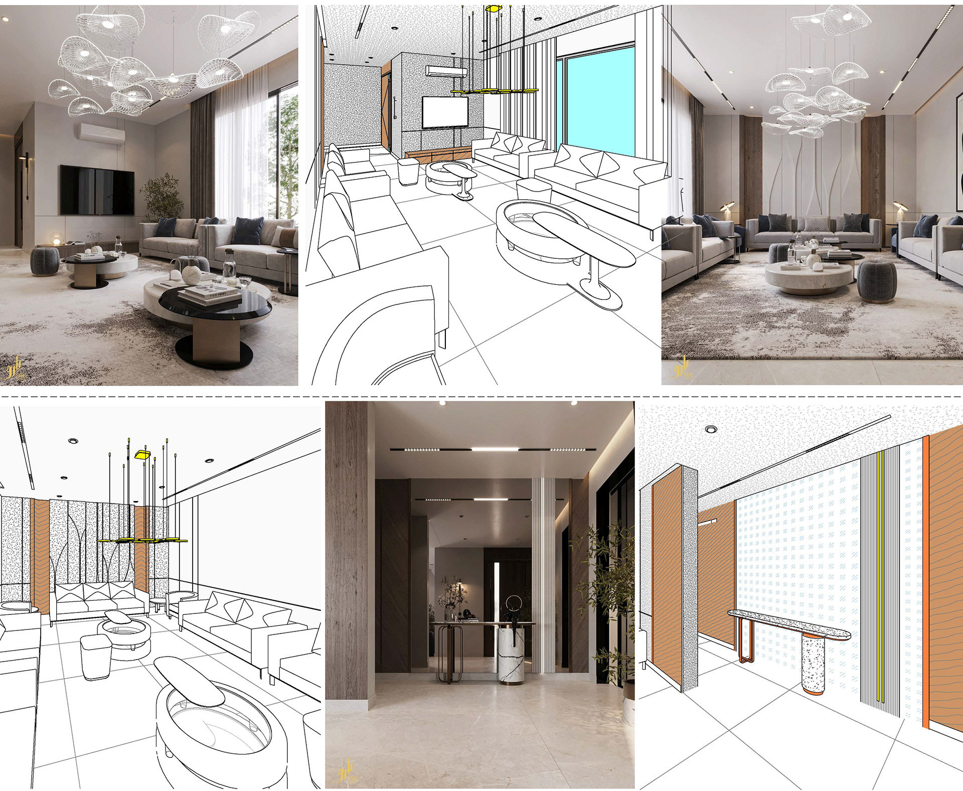 A·A 现代别墅室内设计丨沙特阿拉伯丨Bariq Consultants-11