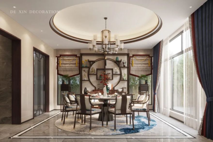 新中式风雅大宅丨中国广州丨德馨装饰-19