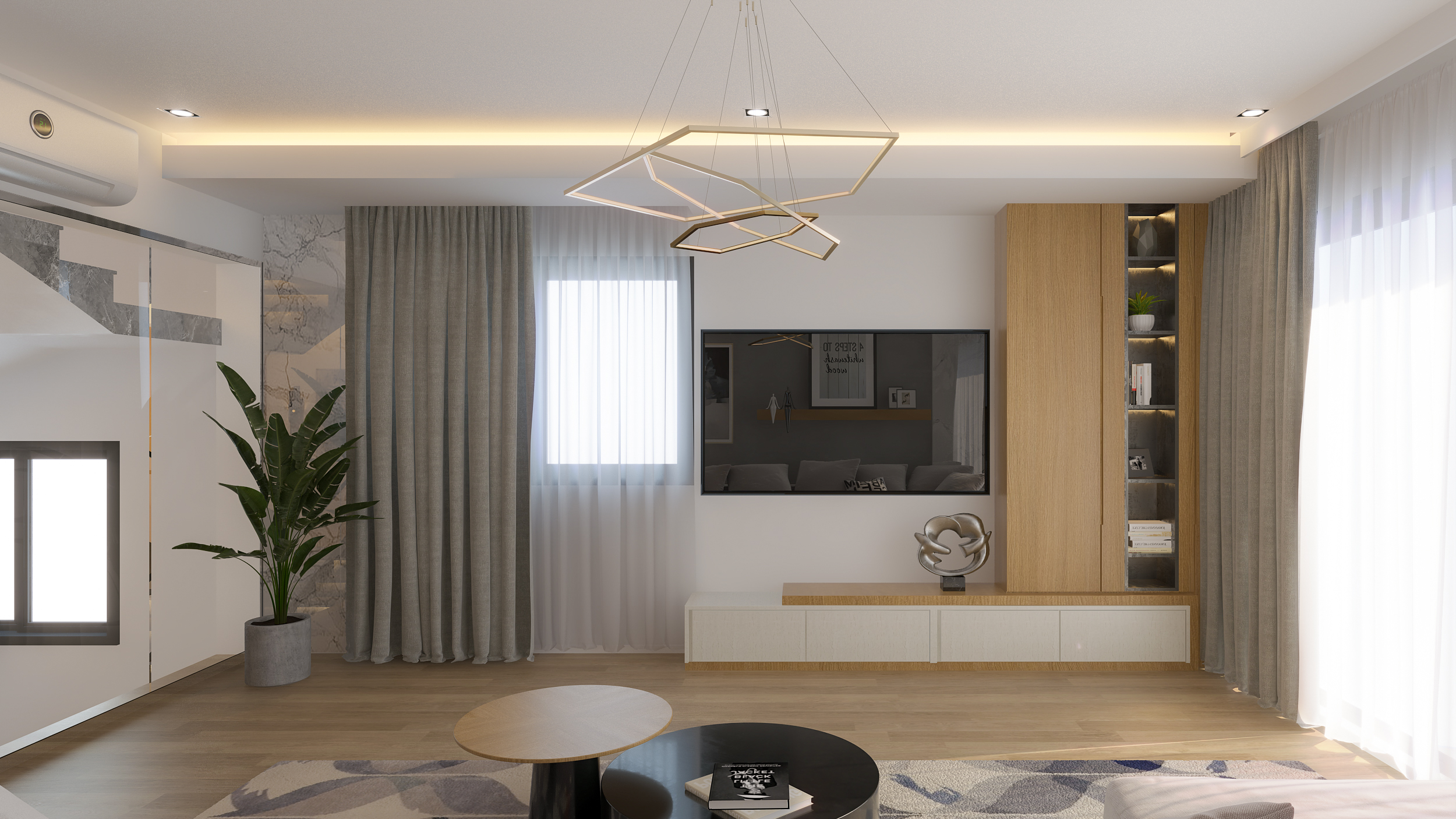 Villa First Floor & Living interior Design (Madinaty)-12