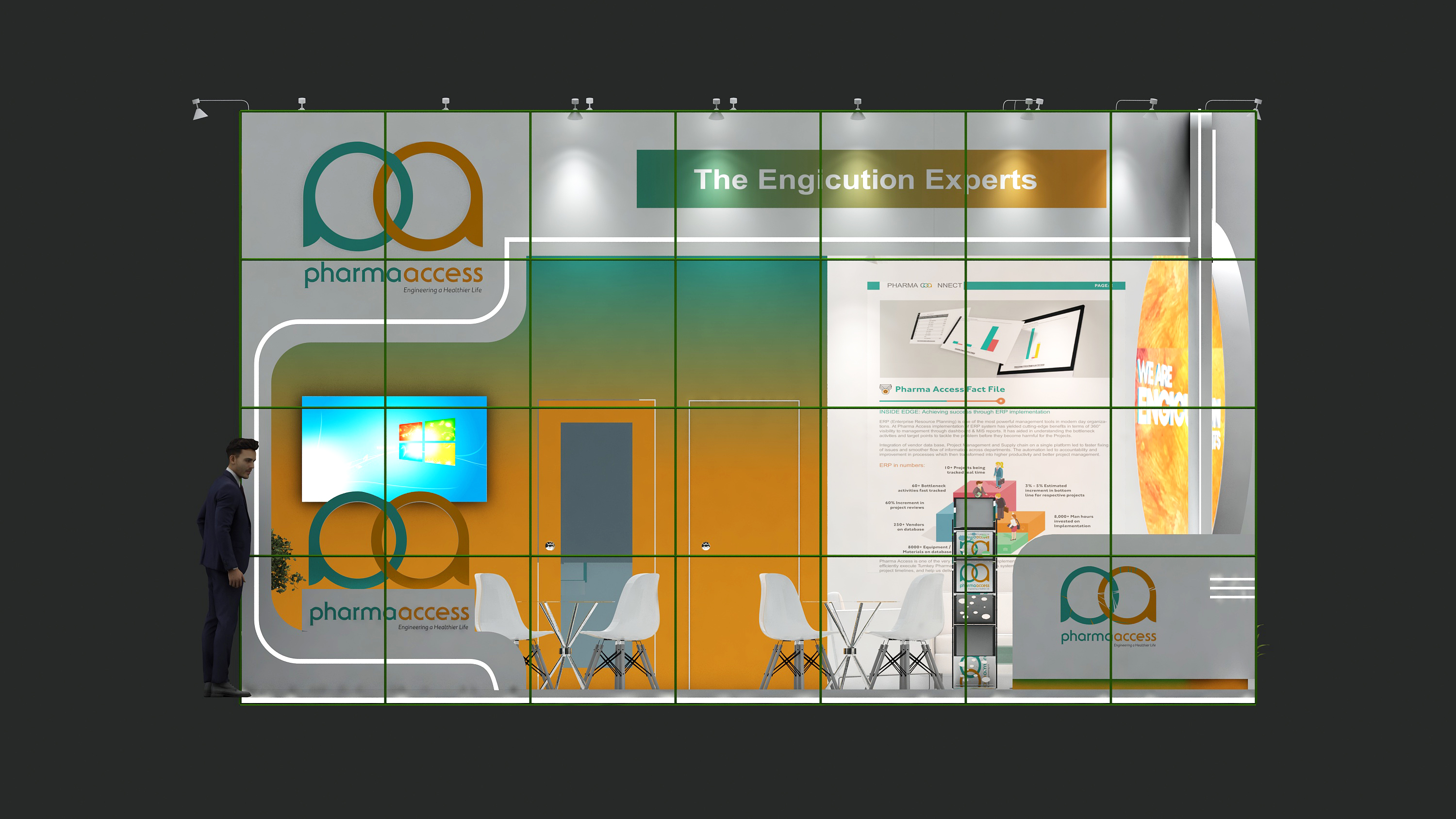 PHARAMA ACCESS 7X6M STALL DESIGN IN DUBAI-9