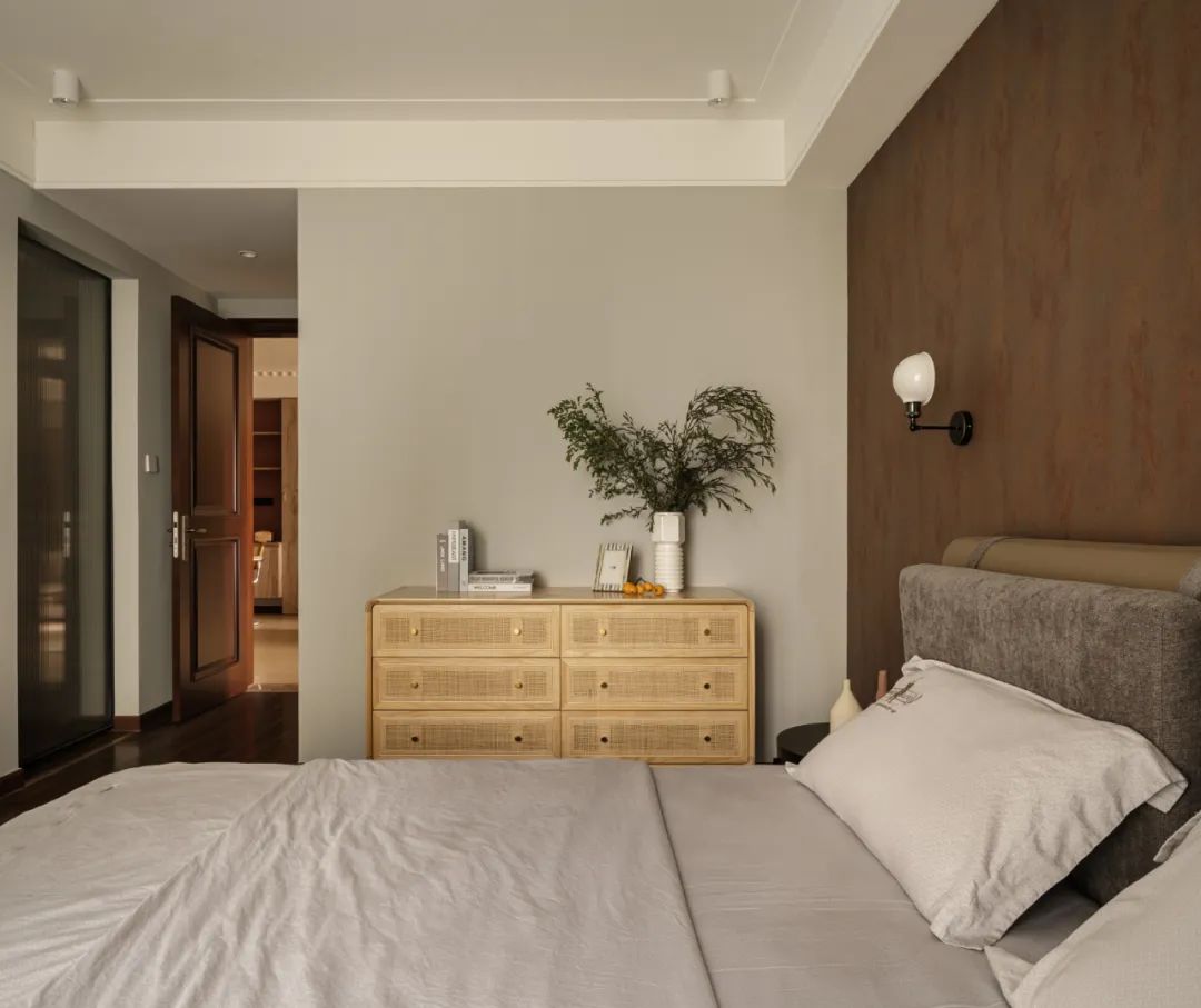 木质线条艺术漆打造度假风精装房丨中国武汉丨武汉梓维空间设计-37