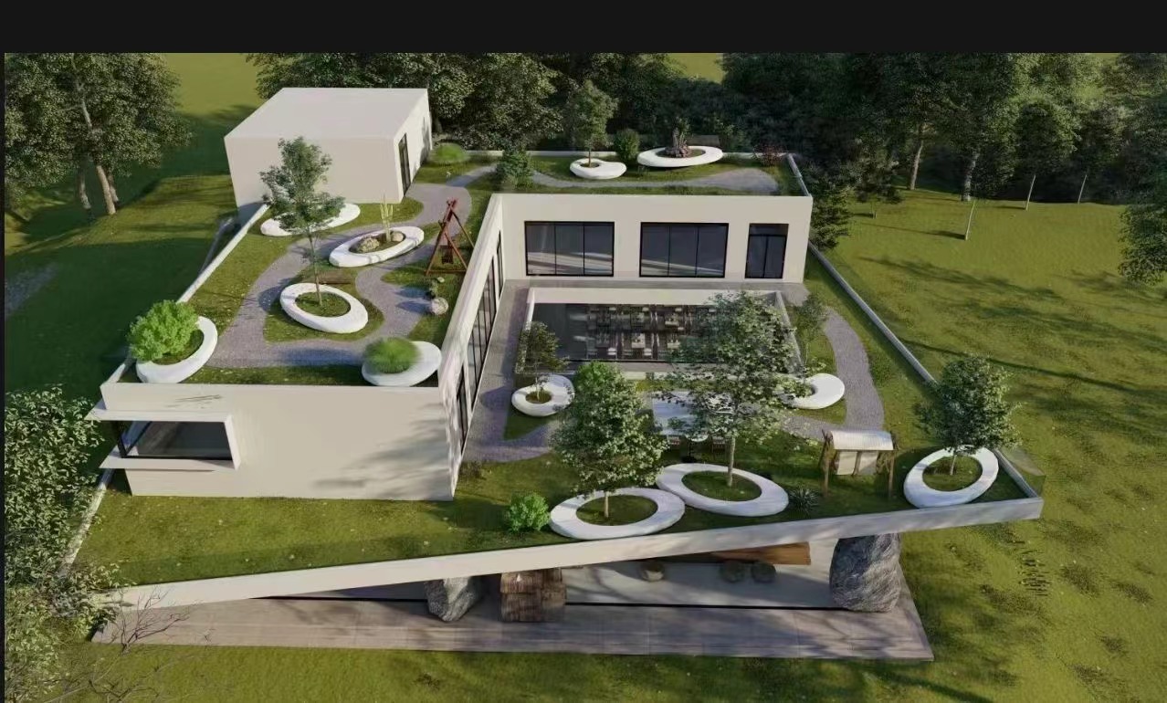 旧房改造，室外建筑效果表现-3