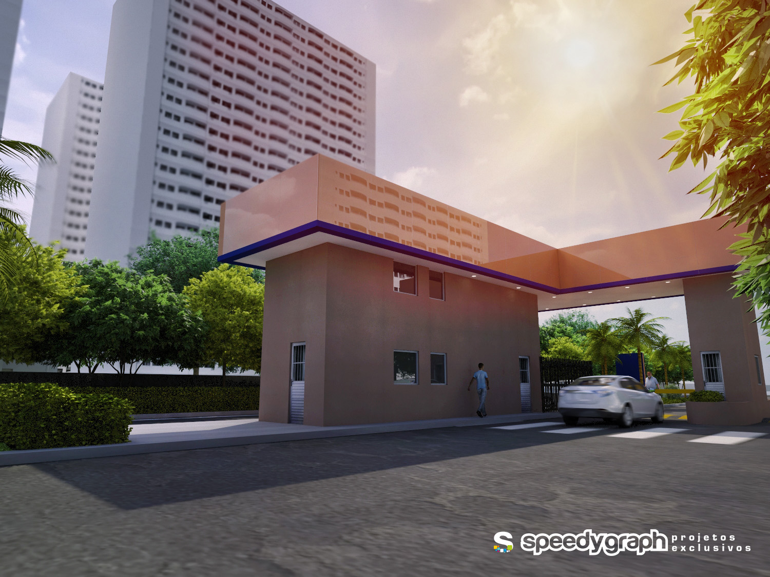 Crystal Lake security cabin facade-5