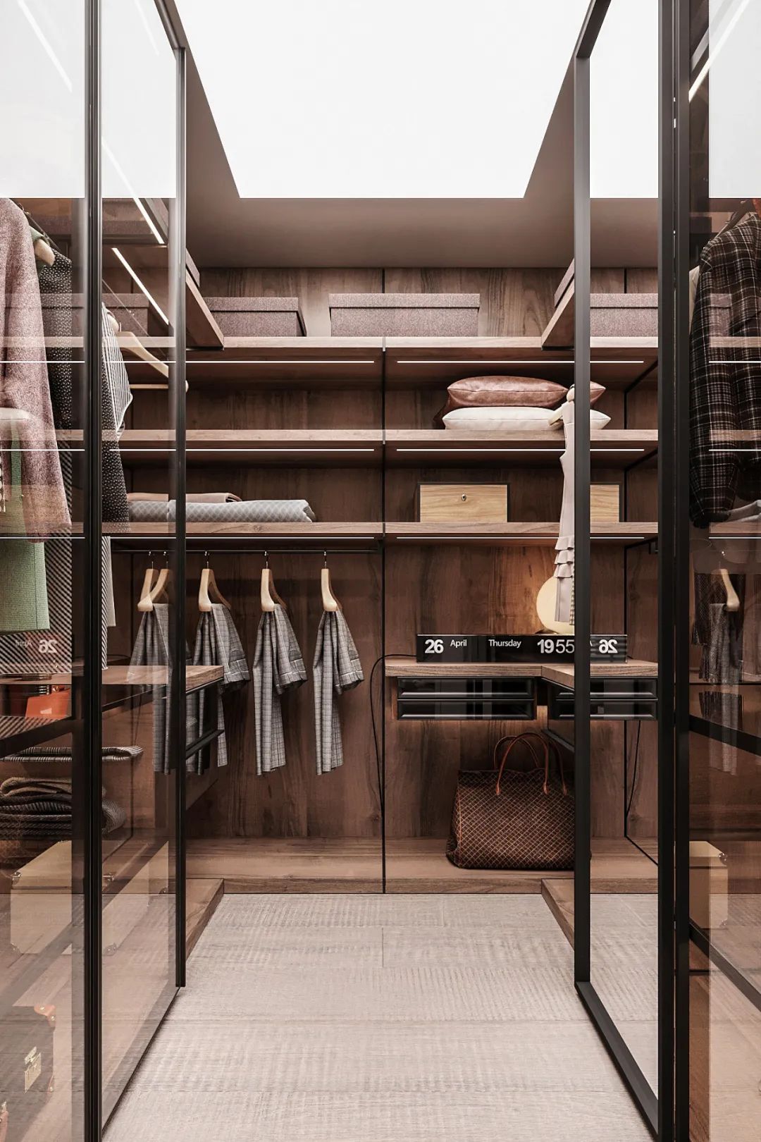 乌克兰现代家居设计展 | 原木、灰色与黑色的和谐空间-28