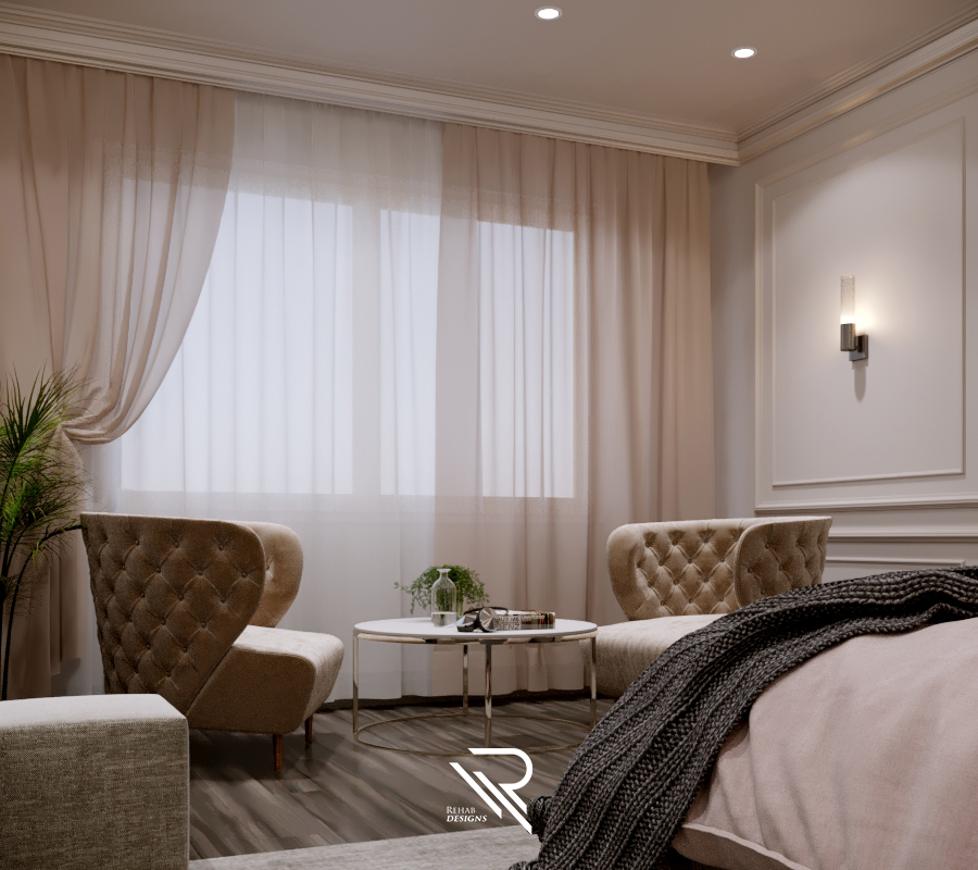 主卧室 梳妆和浴室丨沙特阿拉伯吉达丨vision design and construction-8