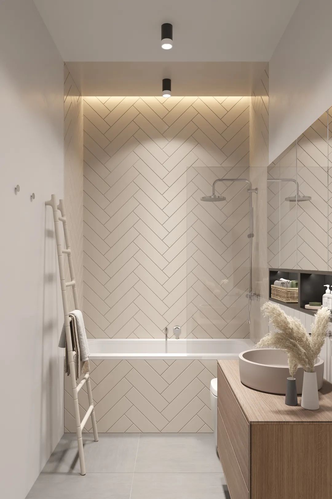 莫斯科 54㎡少女心公寓，LDK 一体化，清新绿++ 原木打造舒适空间-43