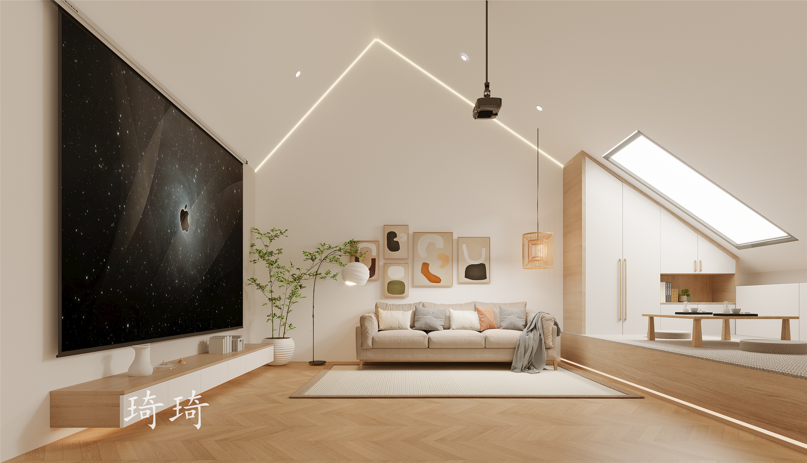 日式原木风温馨小家设计-5