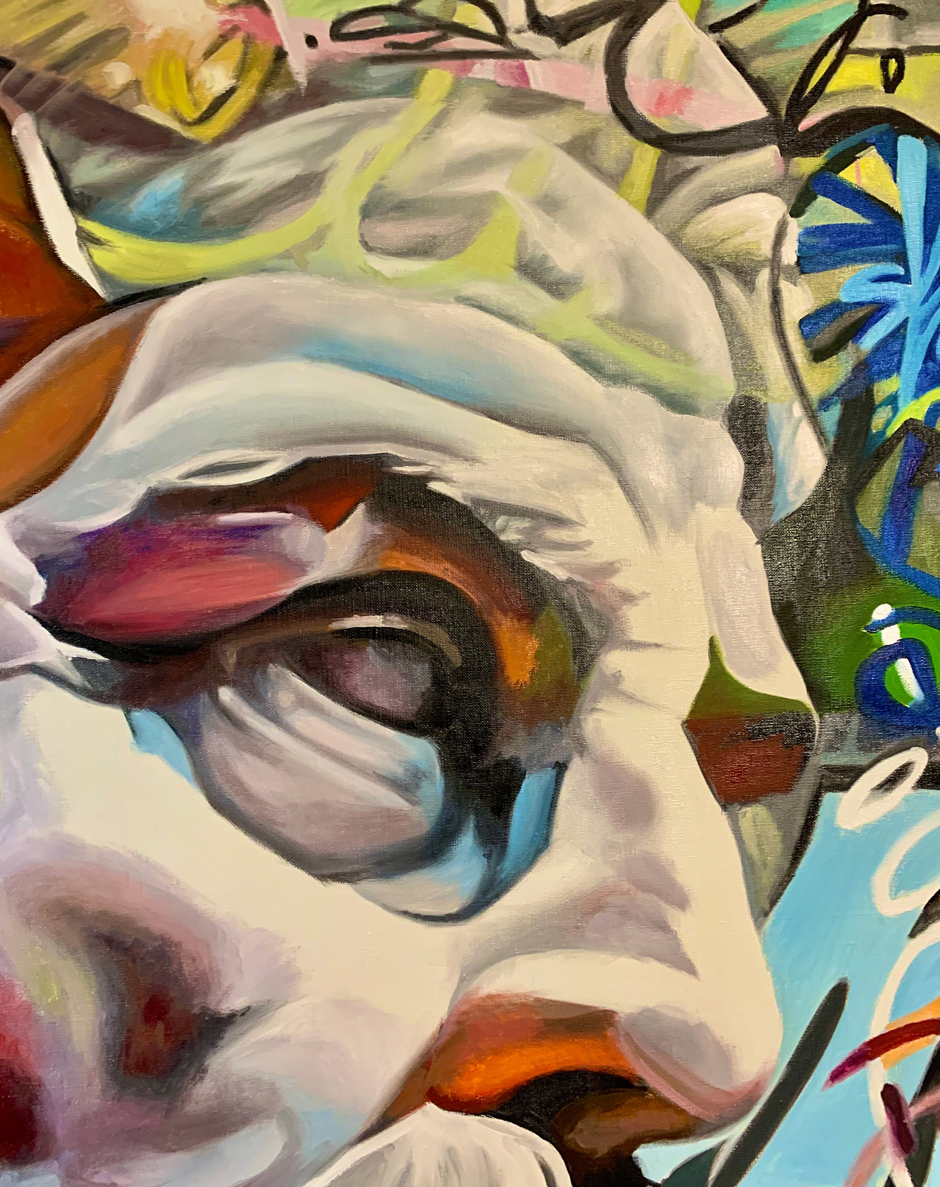 现代室内手绘油画涂鸦项目丨阿联酋-13