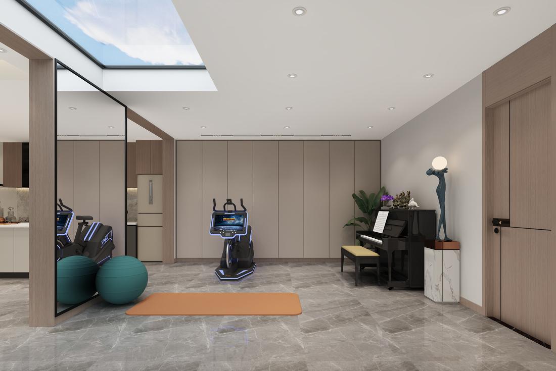 暖色系现代简约住宅设计-9