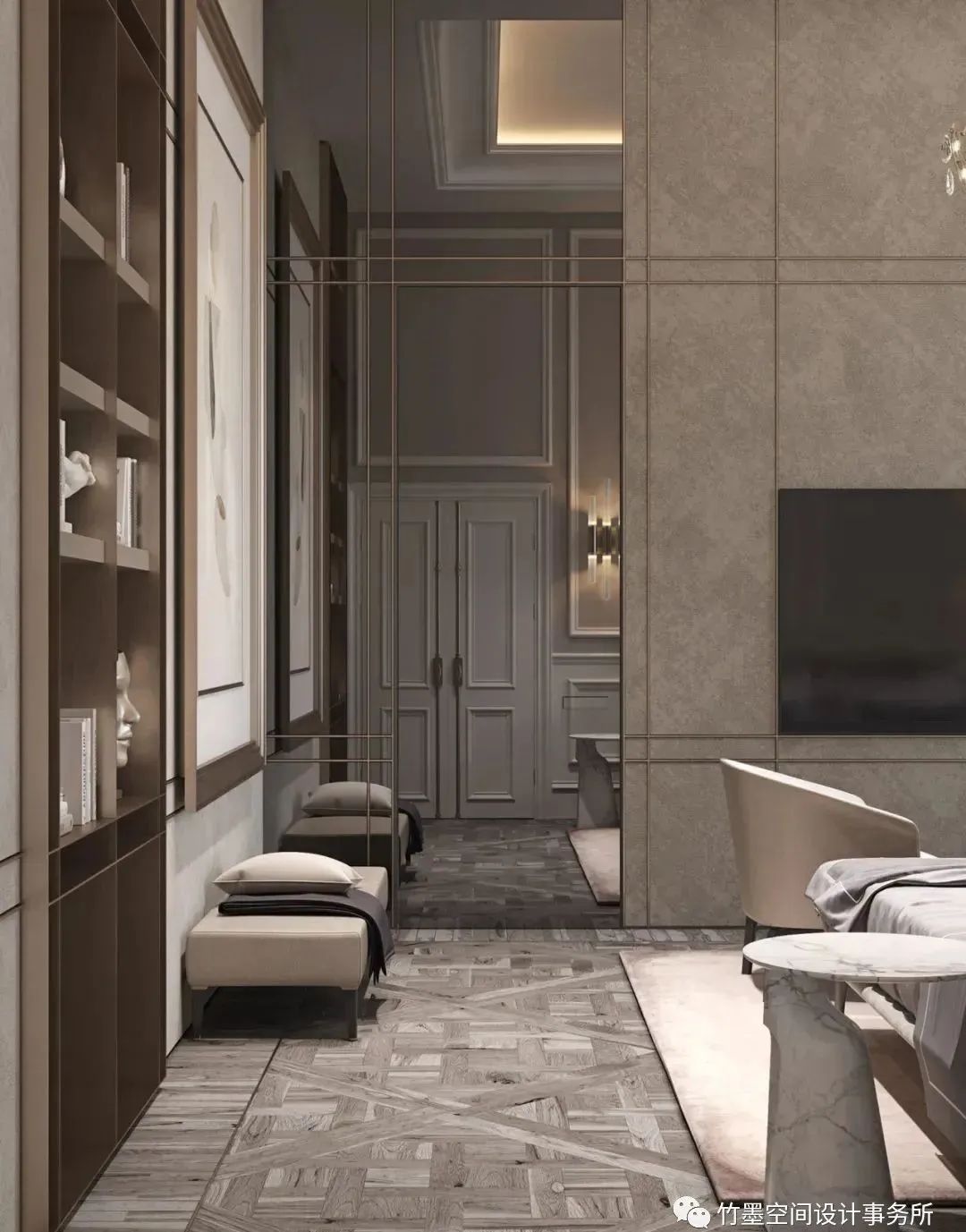 法式轻奢之美·竹墨空间设计事务所 200㎡艺术住宅-29