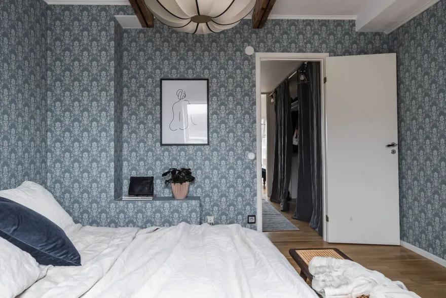 瑞典顶楼公寓的蓝色魅力-24