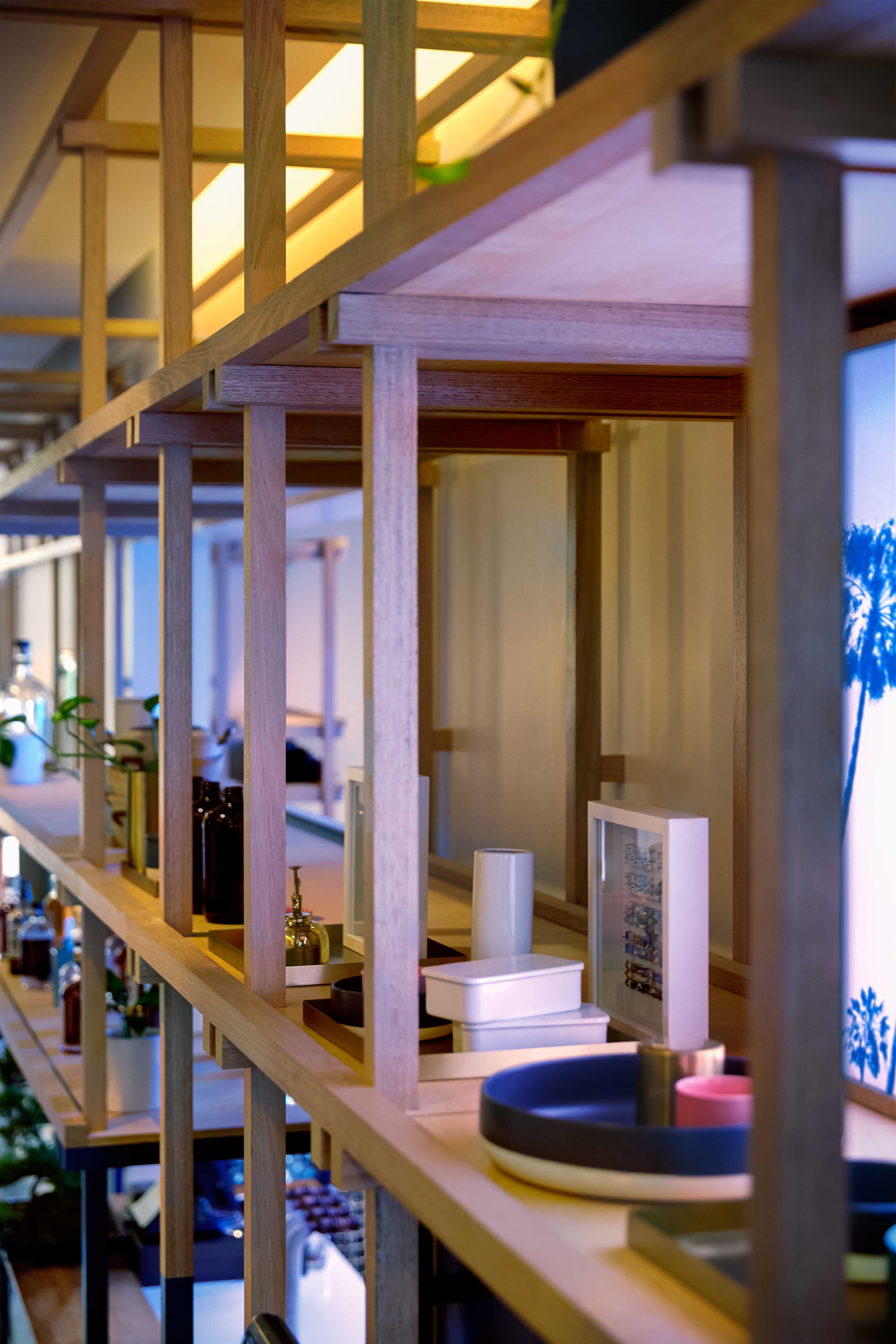 一级空间 | 明亮粉蓝的餐厅设计-9