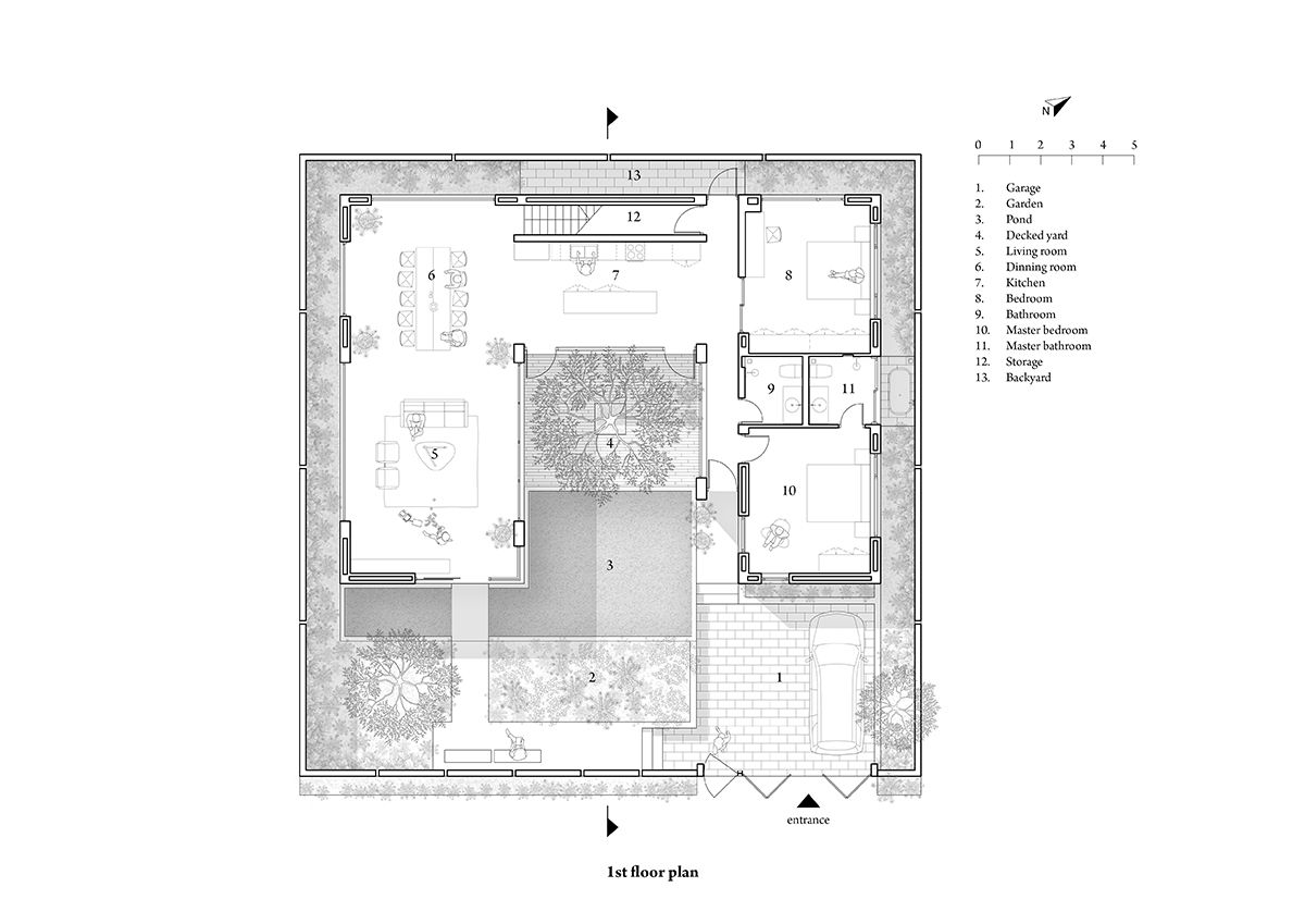 Mạo Khê House - Ngôi nhà gạch đỏ với không gian xanh bao phủ | HGAA-45