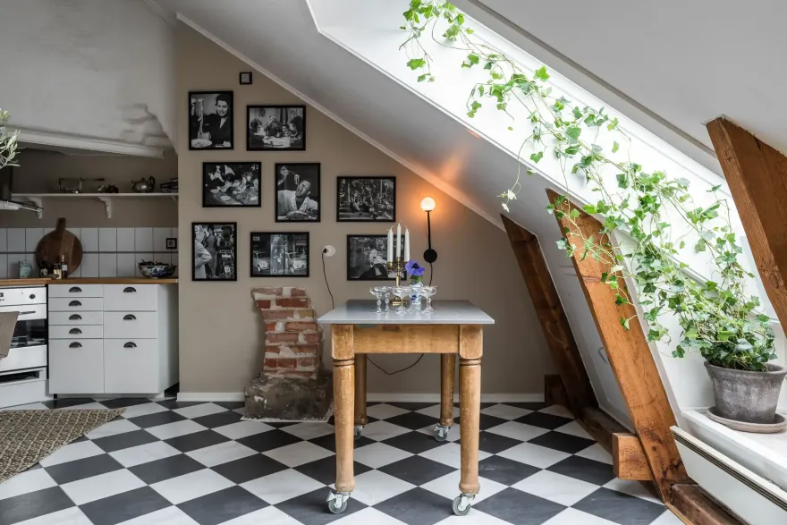 瑞典顶楼公寓的蓝色魅力-6