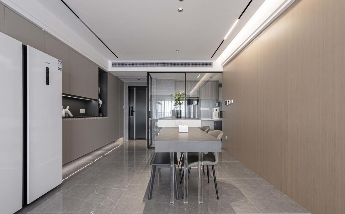 120 平现代质感极简之家-56