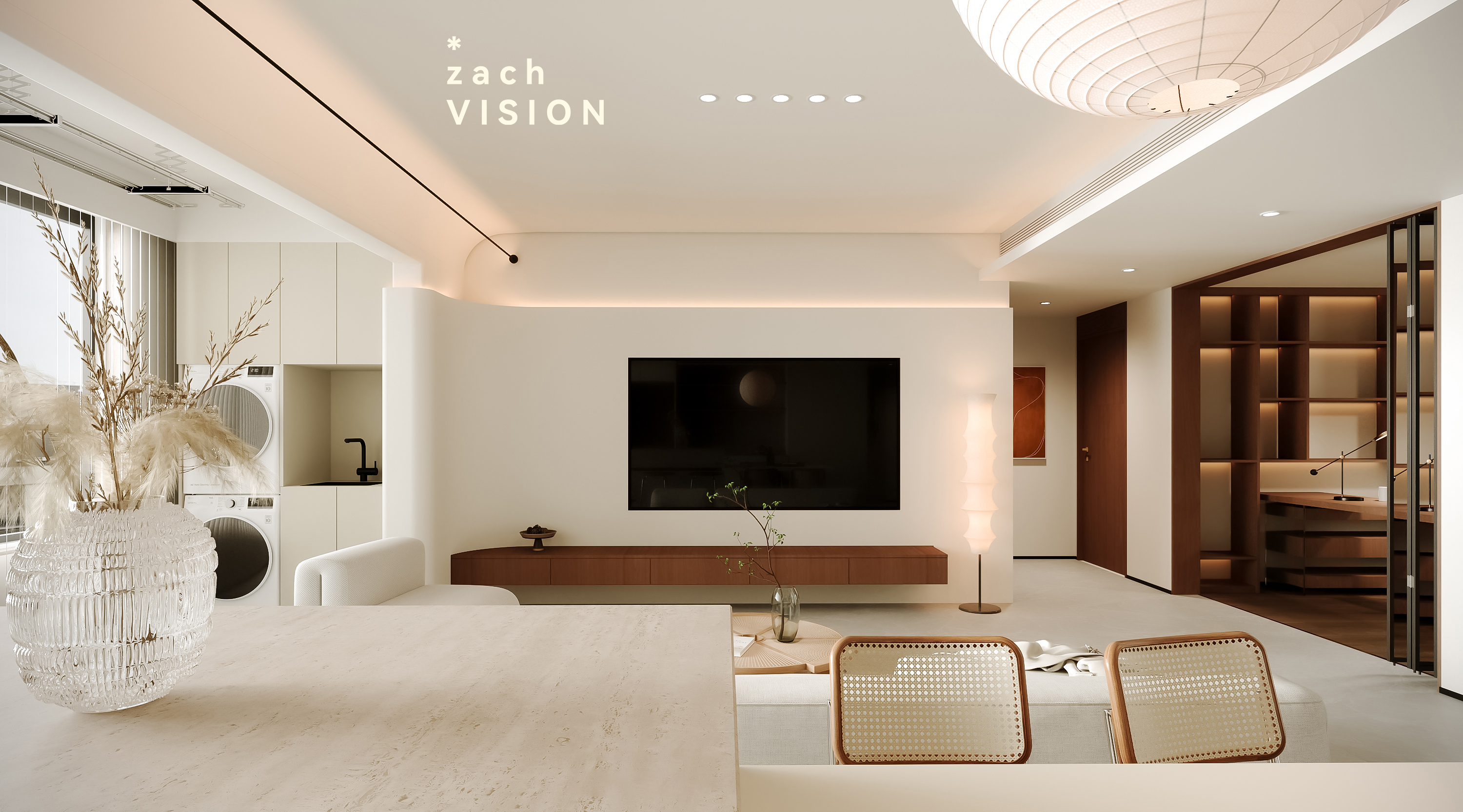 现代奶油风平层-3