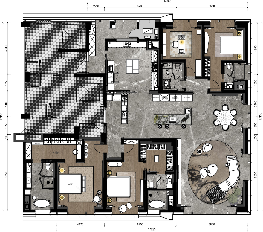 荣民壹号A户型丨中国西安丨JCD京呈设计-41
