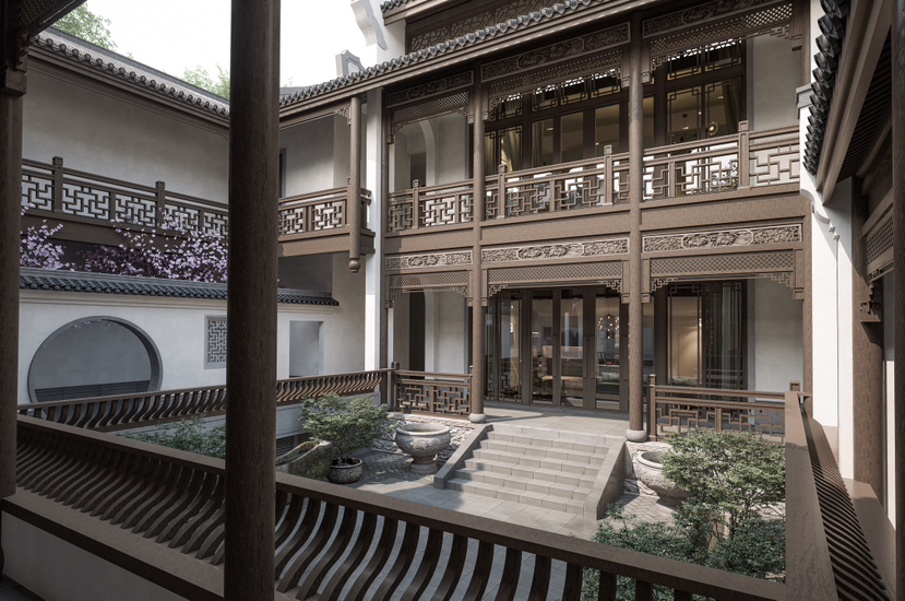 中式建筑庭院，我们的设计作品。-4