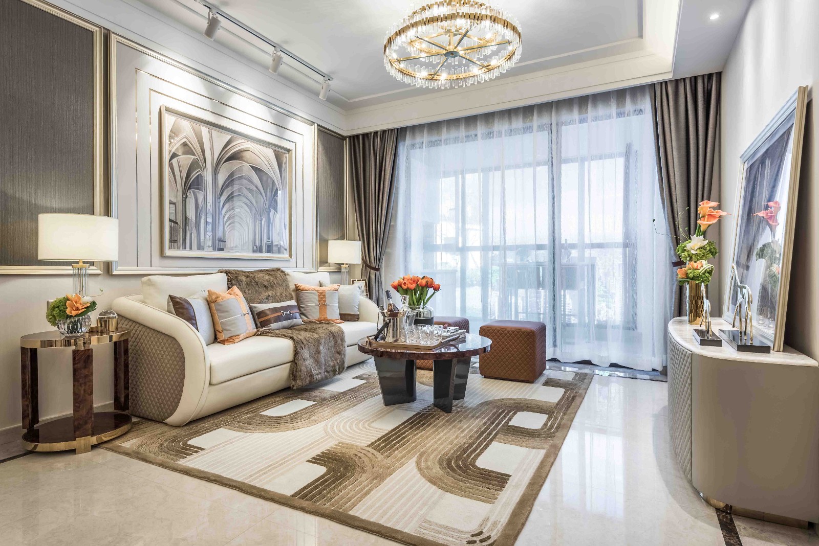 赵三雨观致设计丨青岛奥园首府壹号港式样板间  观致装饰设计-0