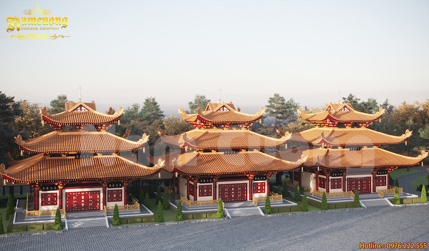Thiết kế chùa Phật Quốc Vạn Thành | Công ty cổ phần tư vấn thiết kế và xây dựng Nam Cường-16