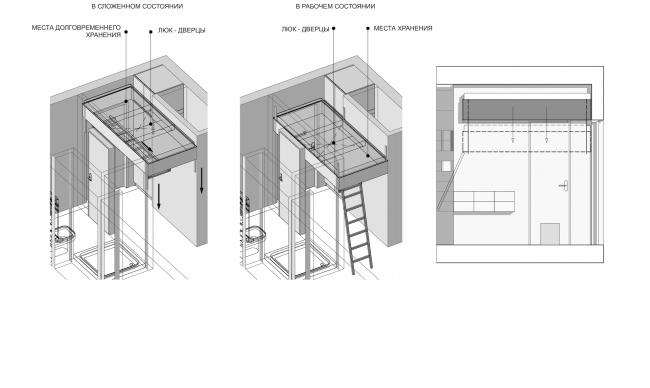 小面积公寓设计概念项目丨俄罗斯莫斯科丨Arch group-39
