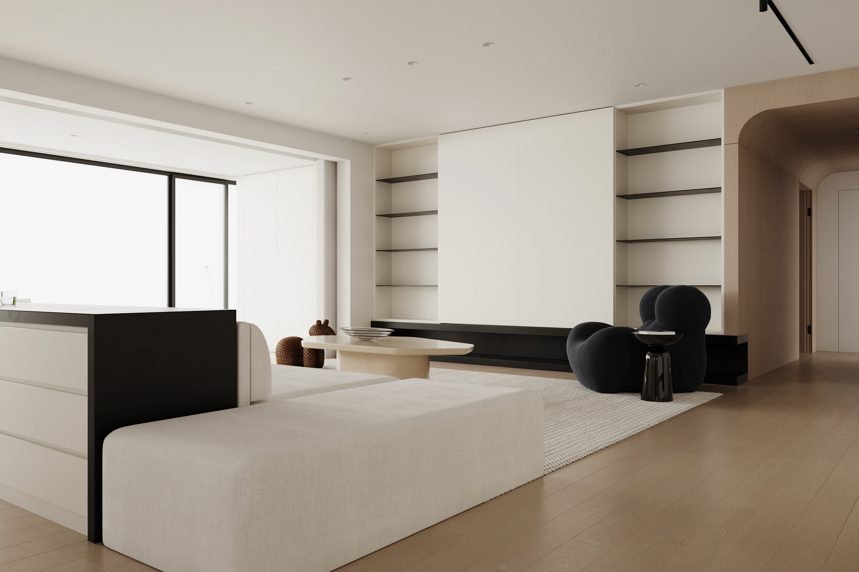 极简奶油风家装丨禾艺视觉设计表现-8