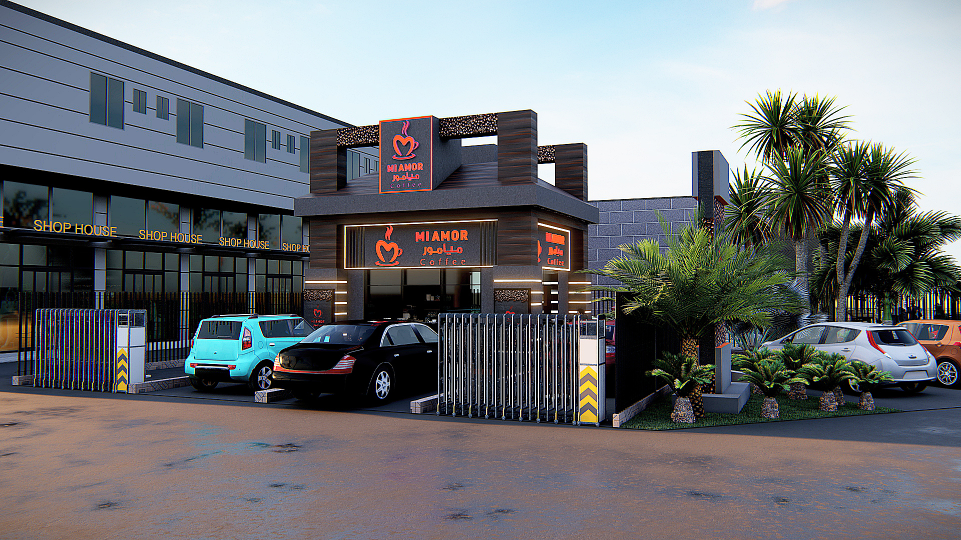 تصميم لمطعم ودرايف ثرو بالسعوديه-0