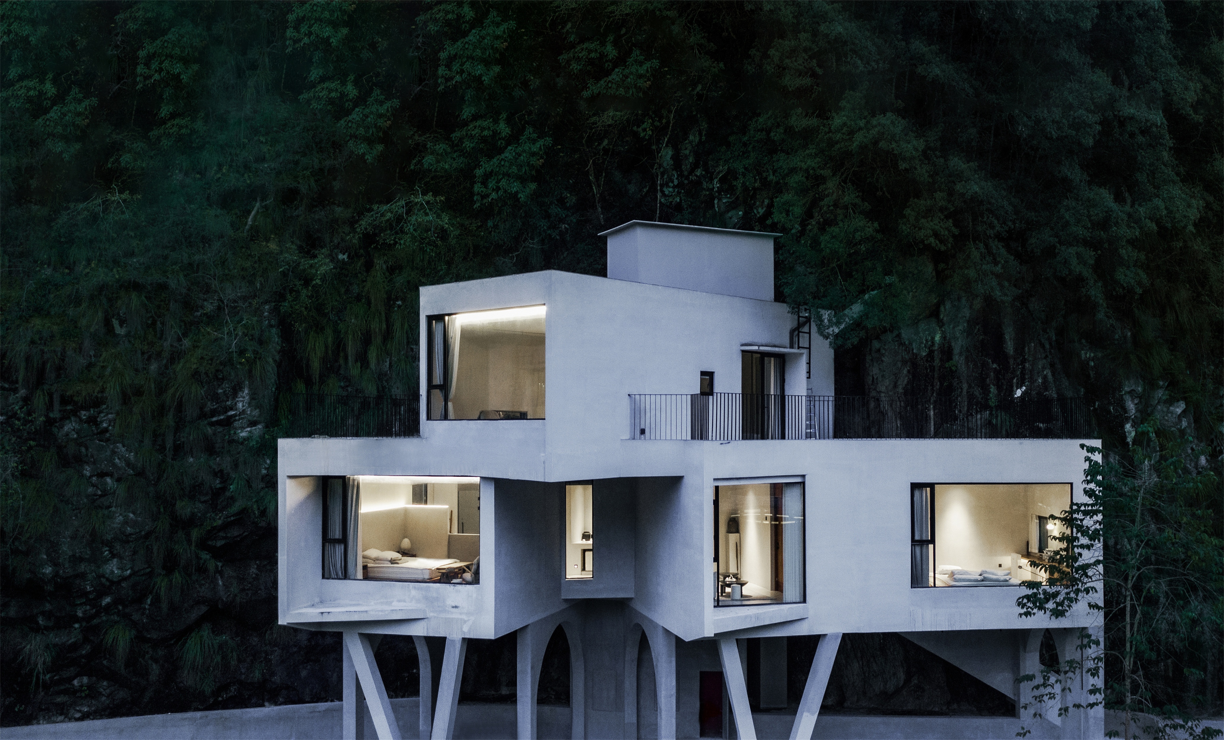 悬崖上的天空之城丨中国丽水丨美栽堂 • 筑造社-7