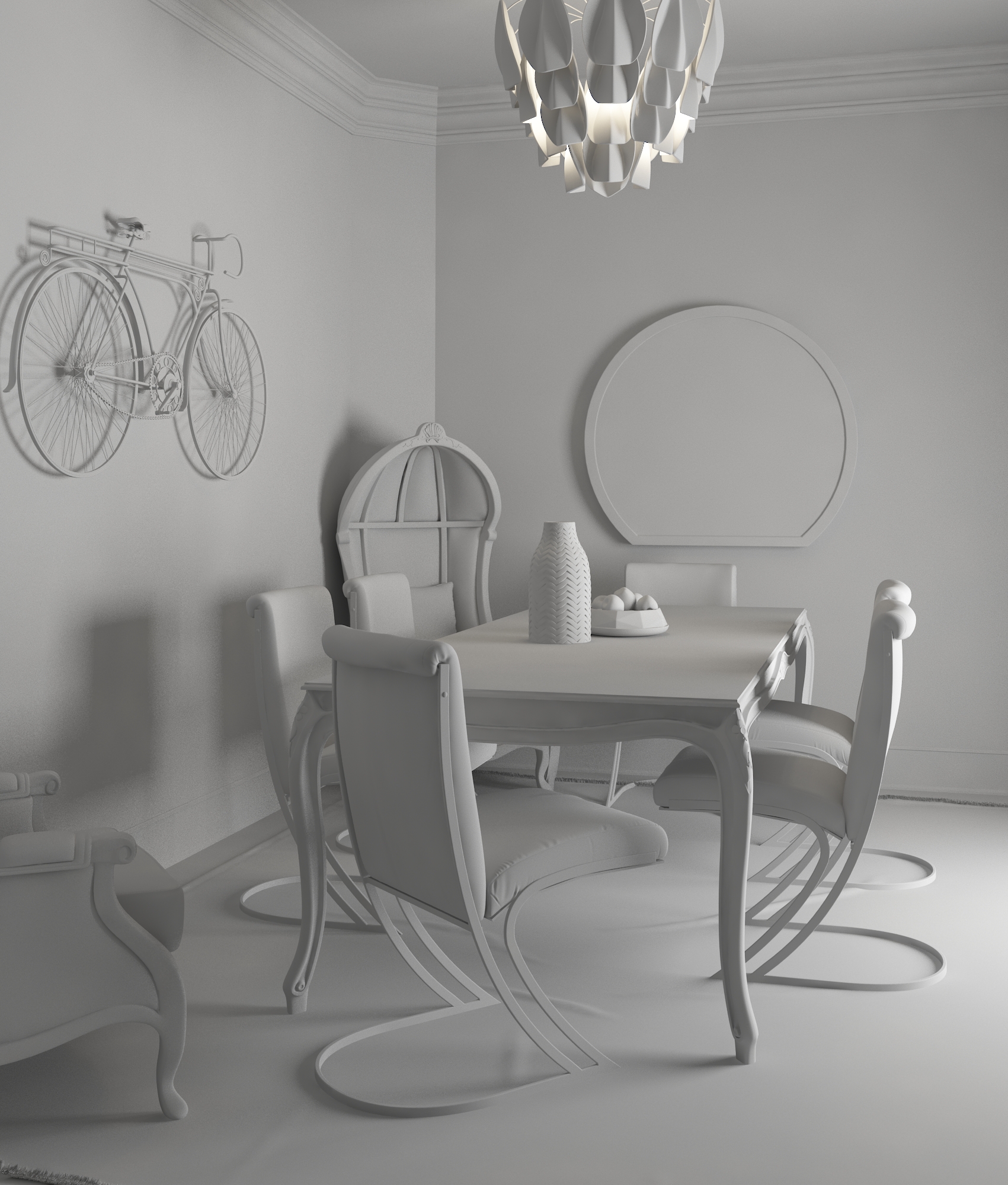 折衷主义风格家居设计，3Dmax 与 PS 打造独特空间-4