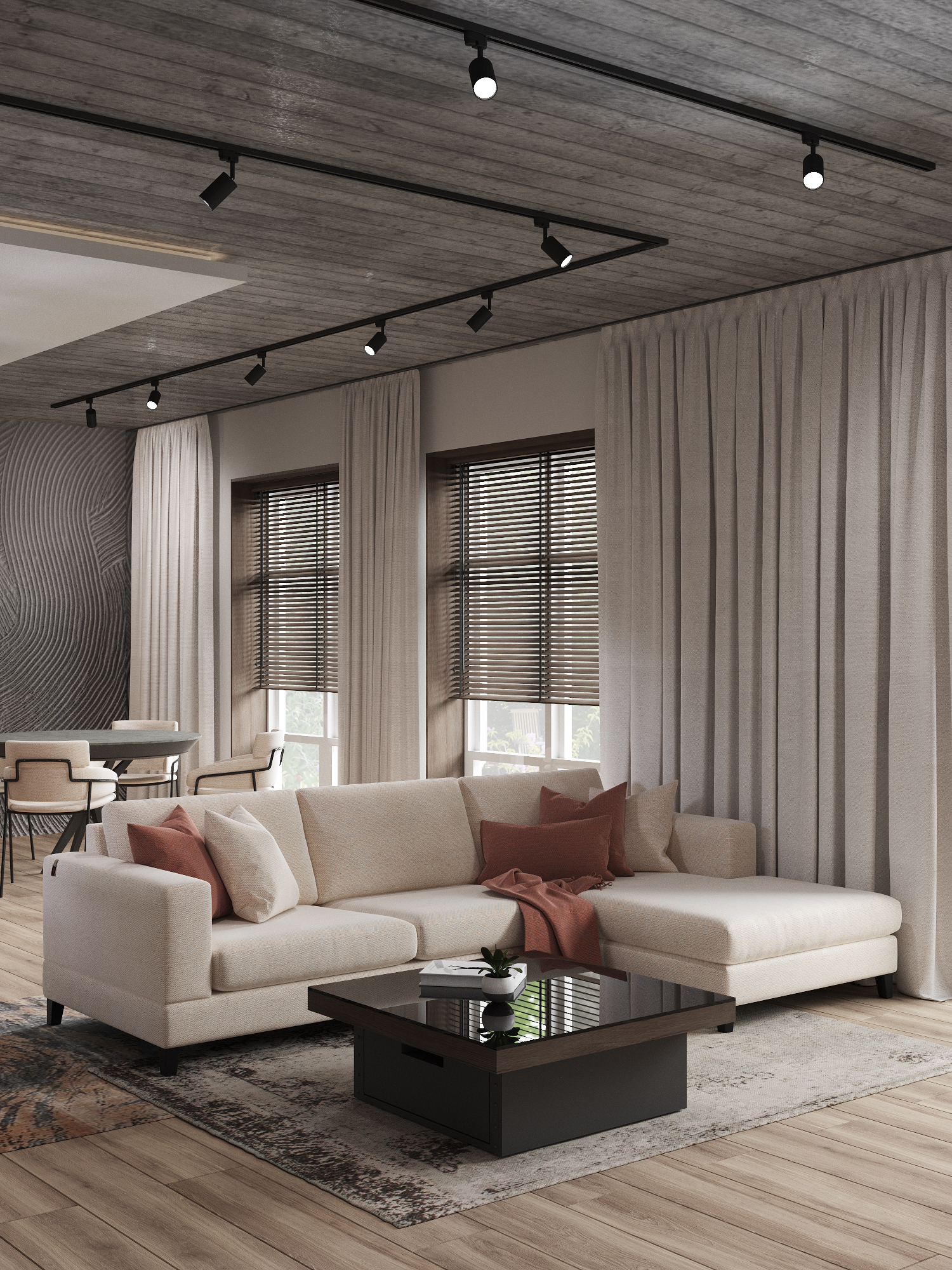 现代阁楼与民族图案-2