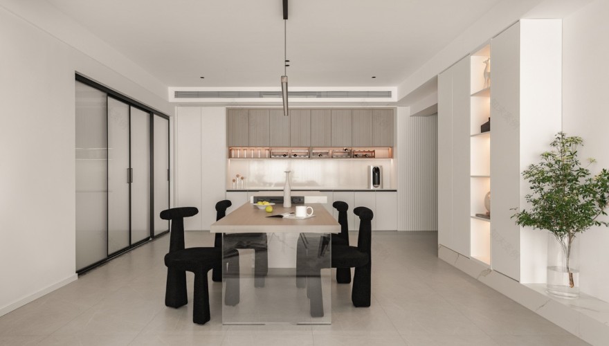 160 平白色现代风全案实景落地丨中国重庆丨琢信装饰-10