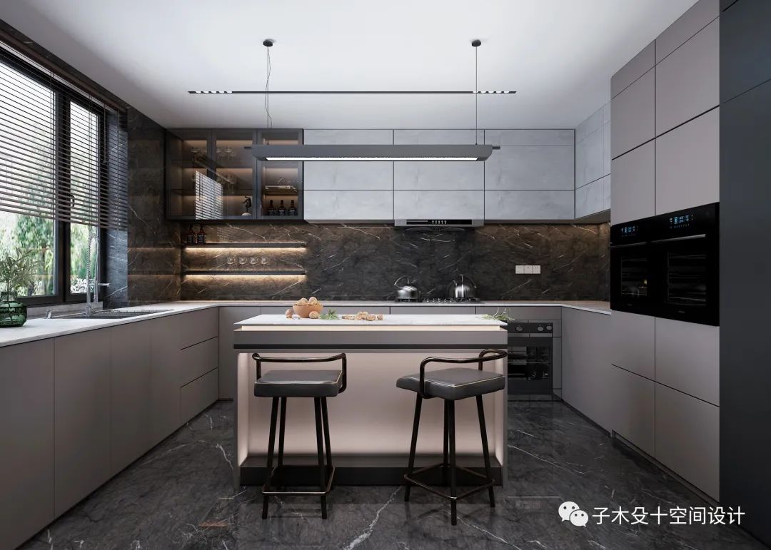 黑白灰极简大宅丨中国吉林丨子木殳十空间设计-29