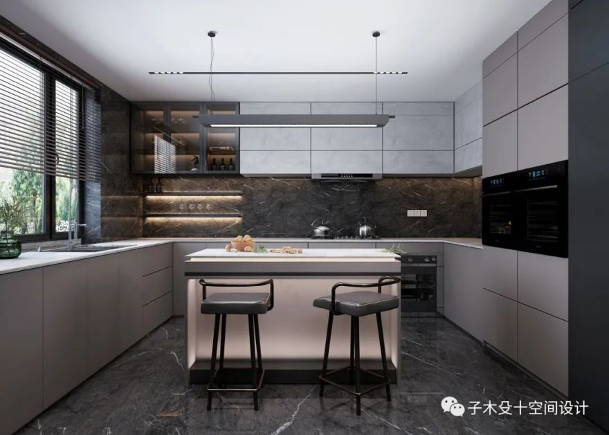 黑白灰极简大宅丨中国吉林丨子木殳十空间设计-29