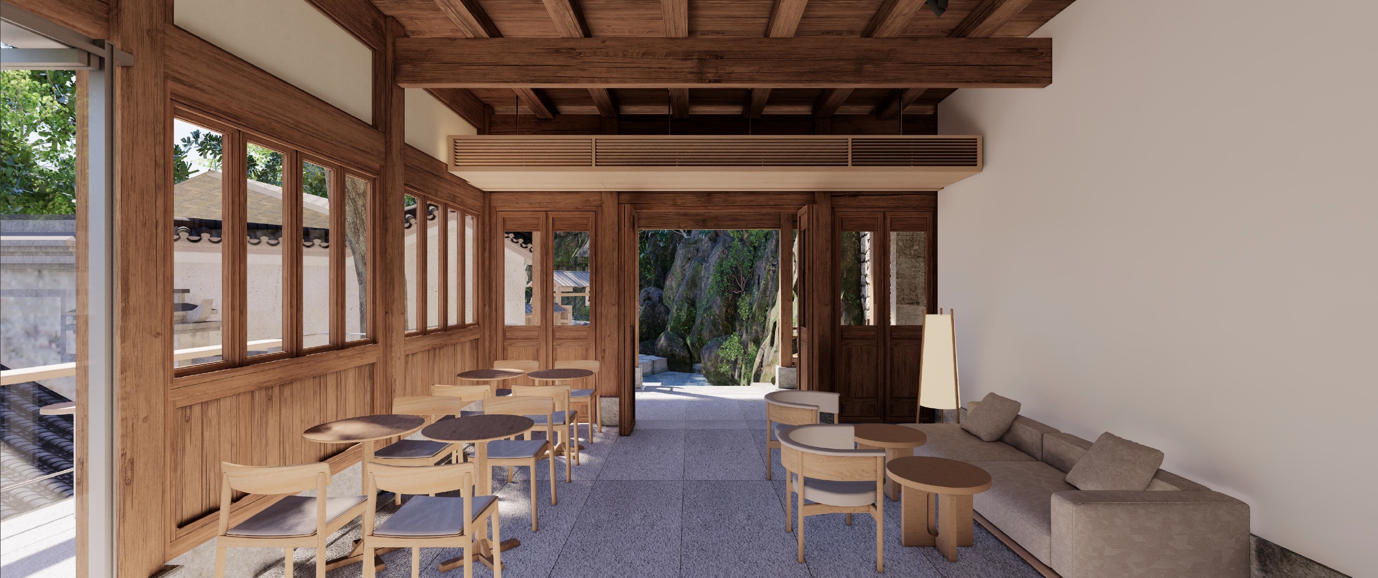 山崖边上的木房子咖啡店设计丨暂无-11