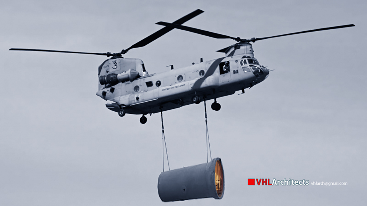 Concrete pipes house in the desert West African-0