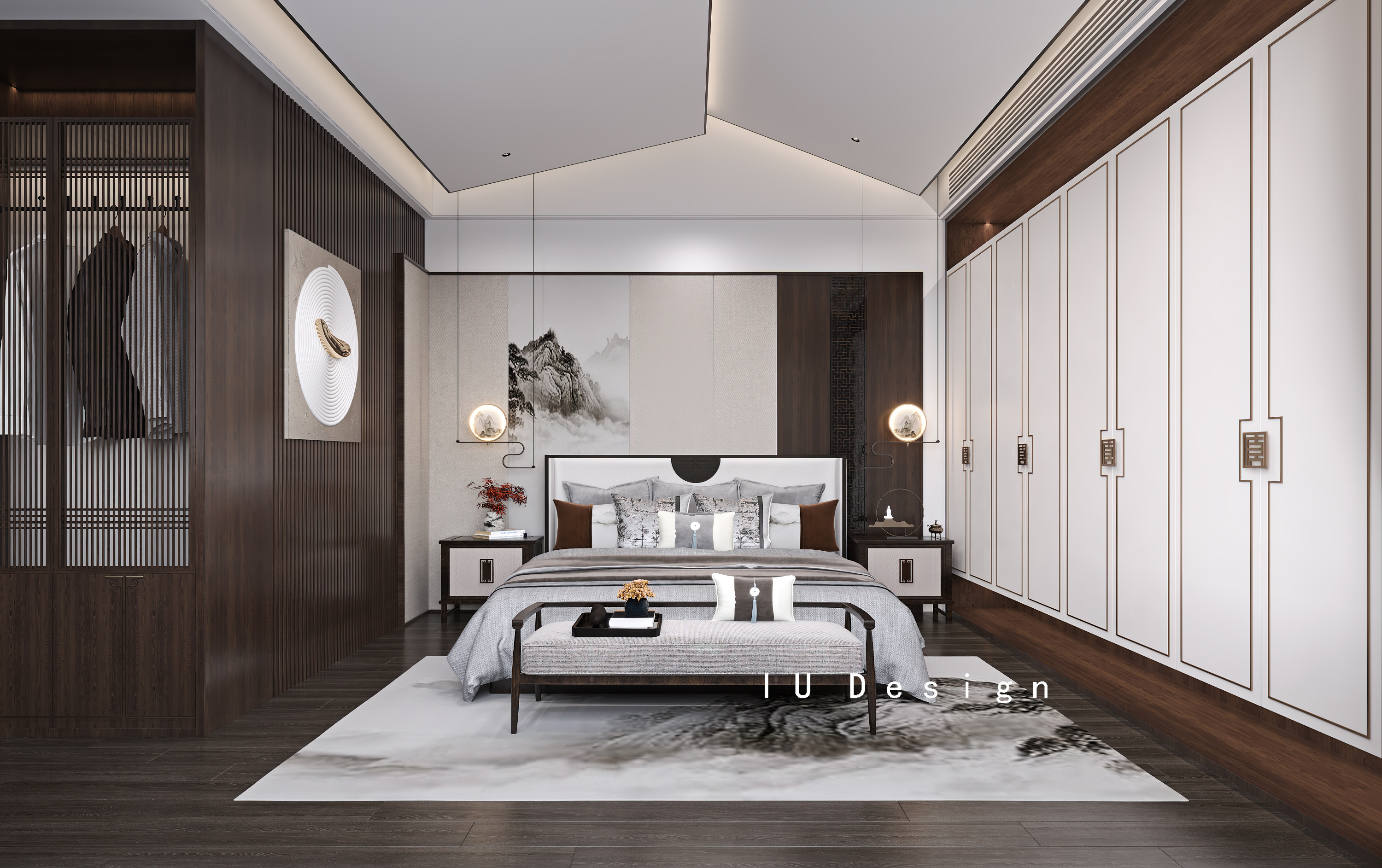 哎呦设计表现·新中式别墅大宅丨哎呦视觉-16