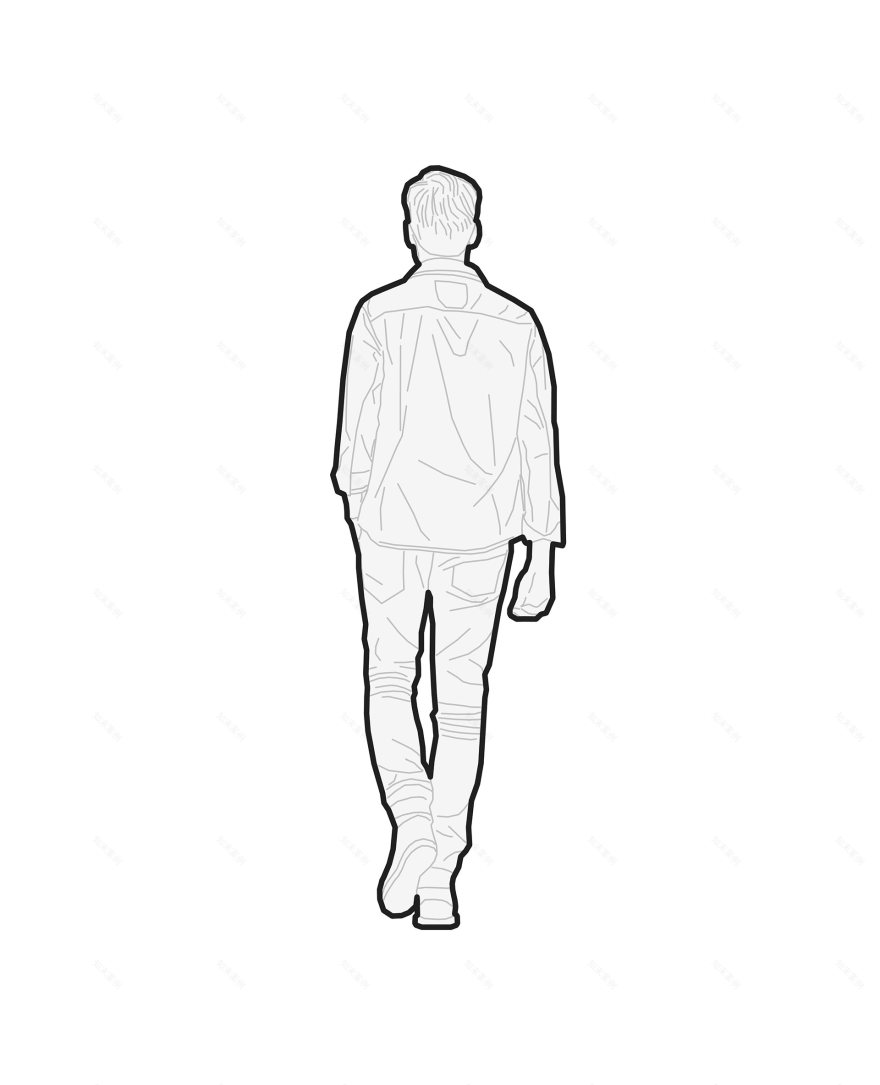 Revit人物轮廓族集-15