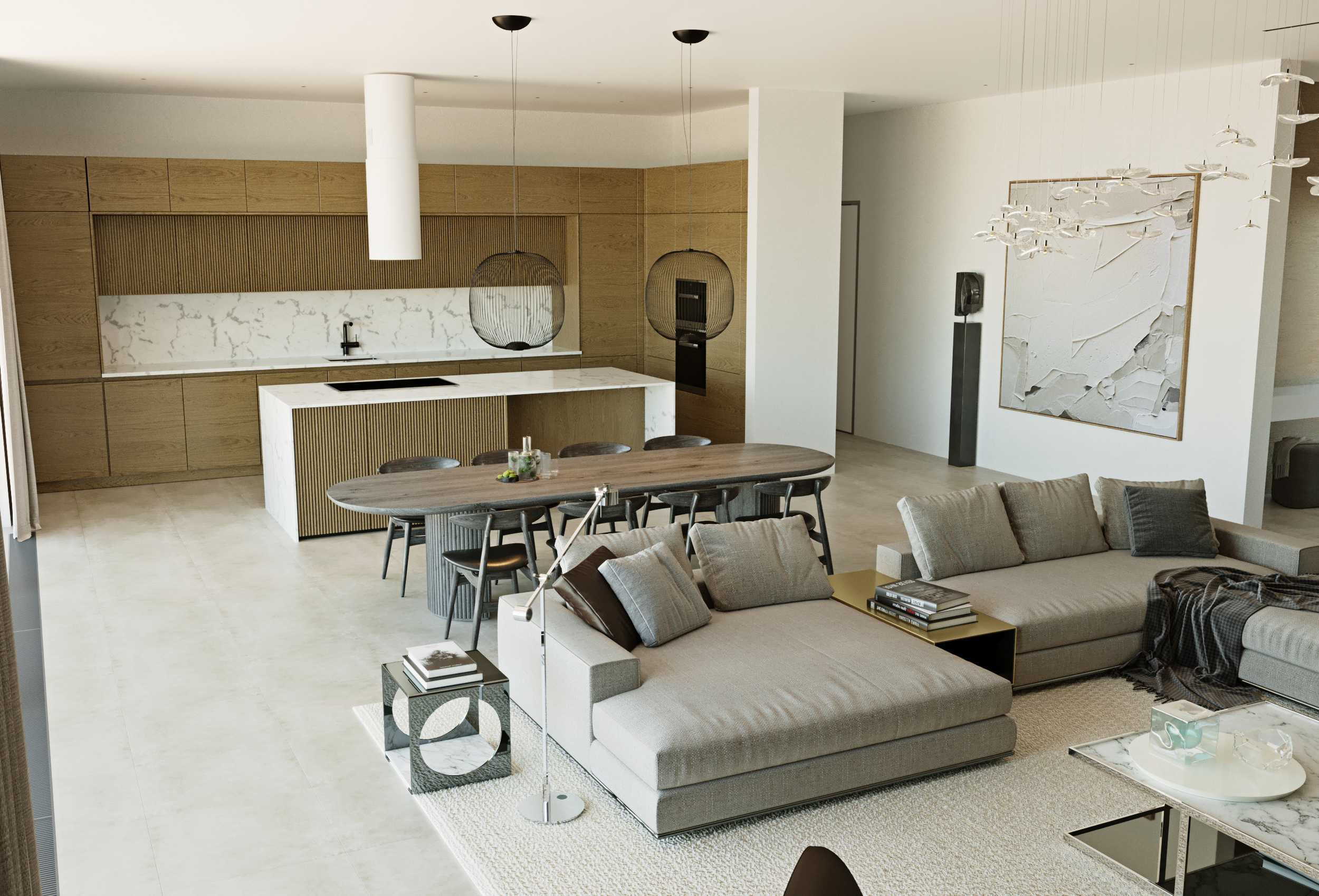 现代一层350㎡带无边泳池房屋项目-5