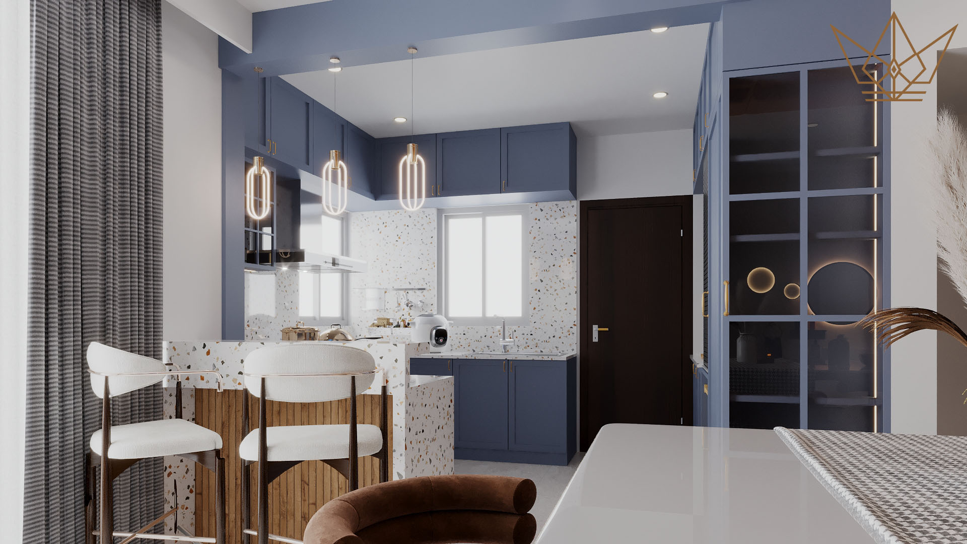 3 BHK Flat Contemporary Design-5