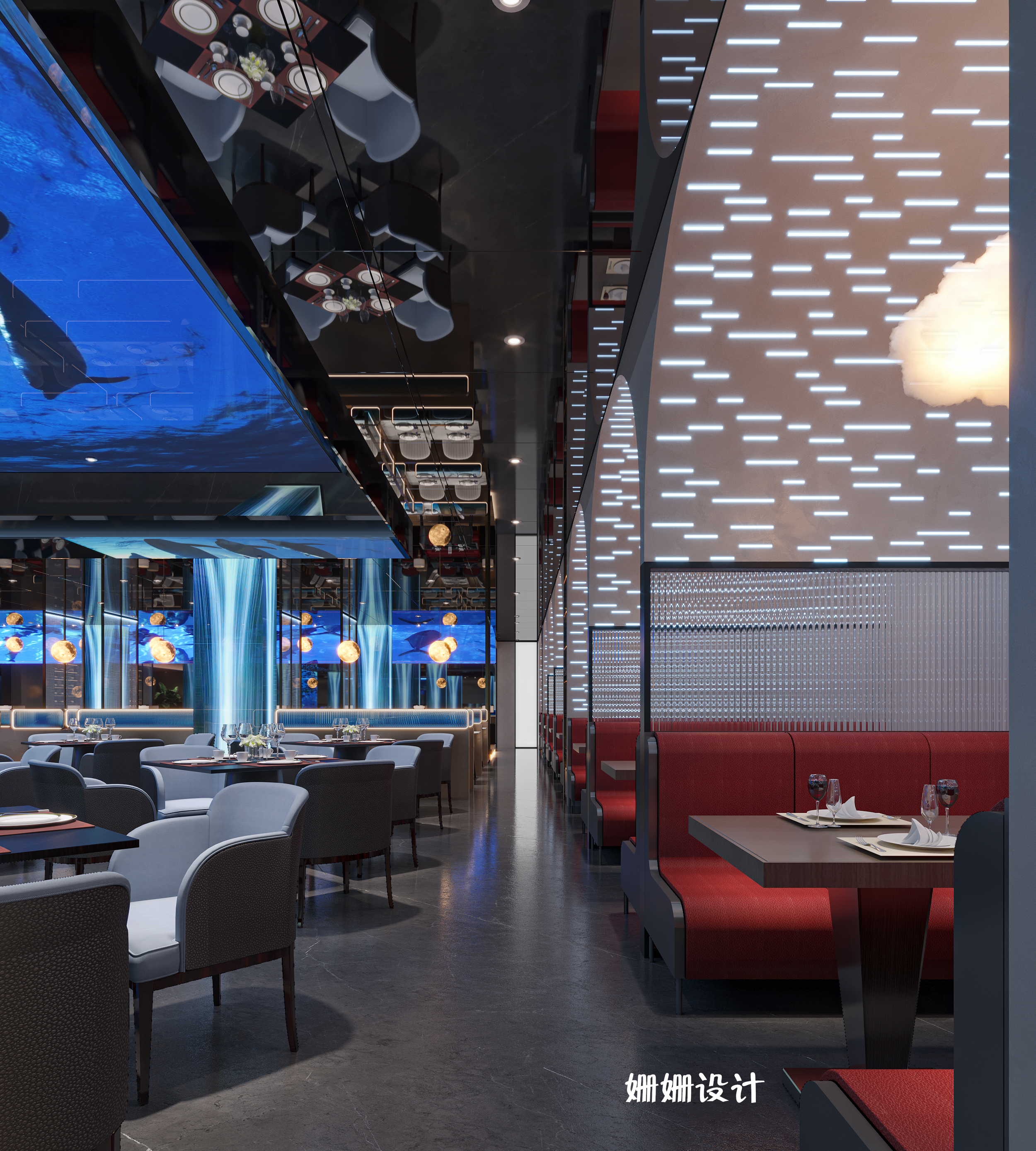 银鲨海鲜百汇自助餐厅--餐饮空间-11