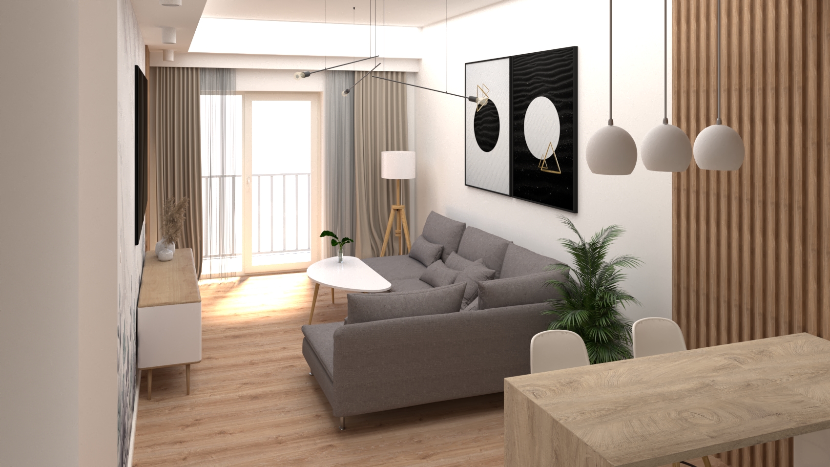 projekt #12 wizualizacje - pokój z aneksem-1