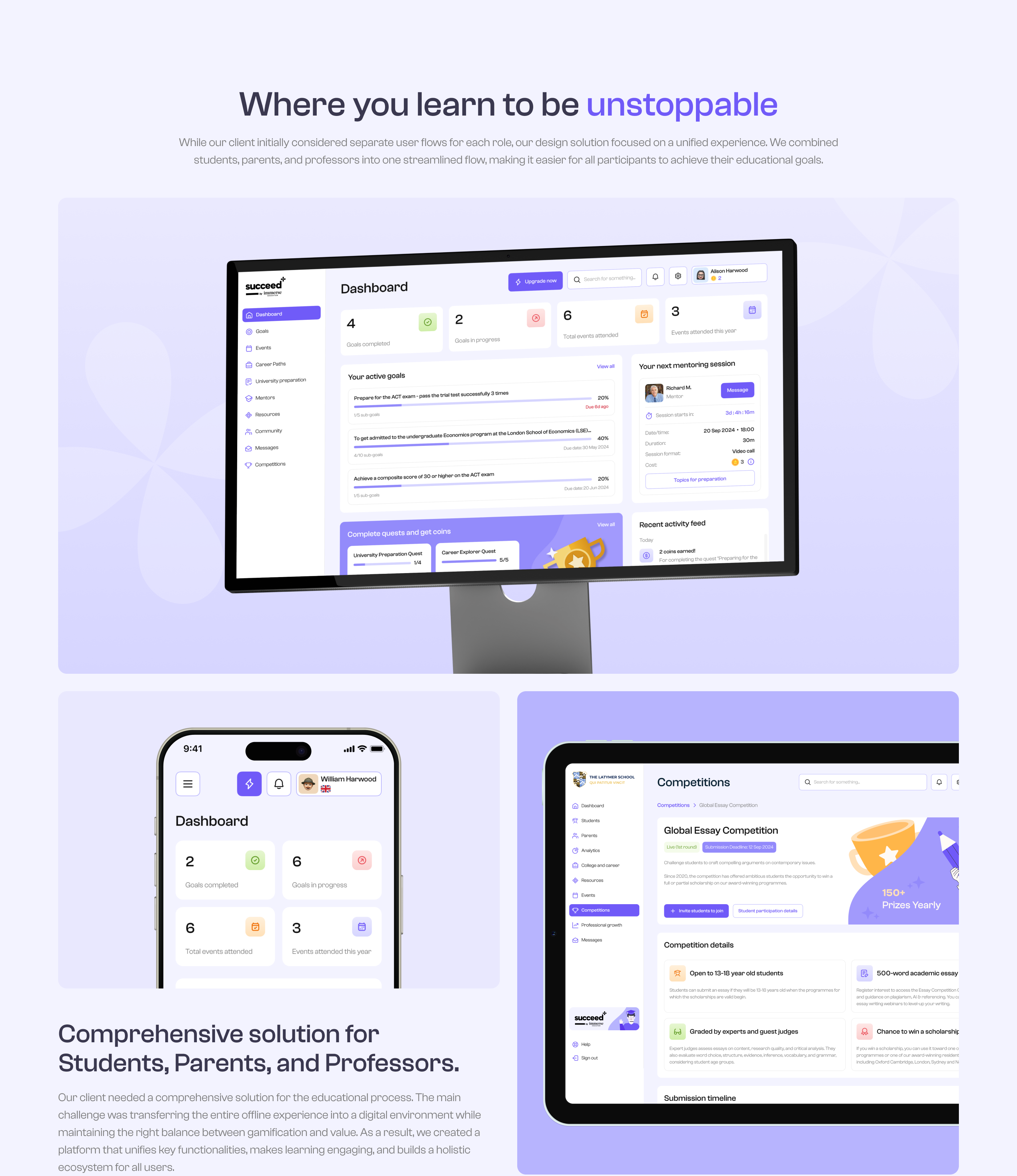 Succeed. EdTech Web App-1