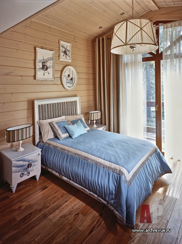 湖边两层木质度假屋室内设计丨室内艺术家 Марина Путиловская-24